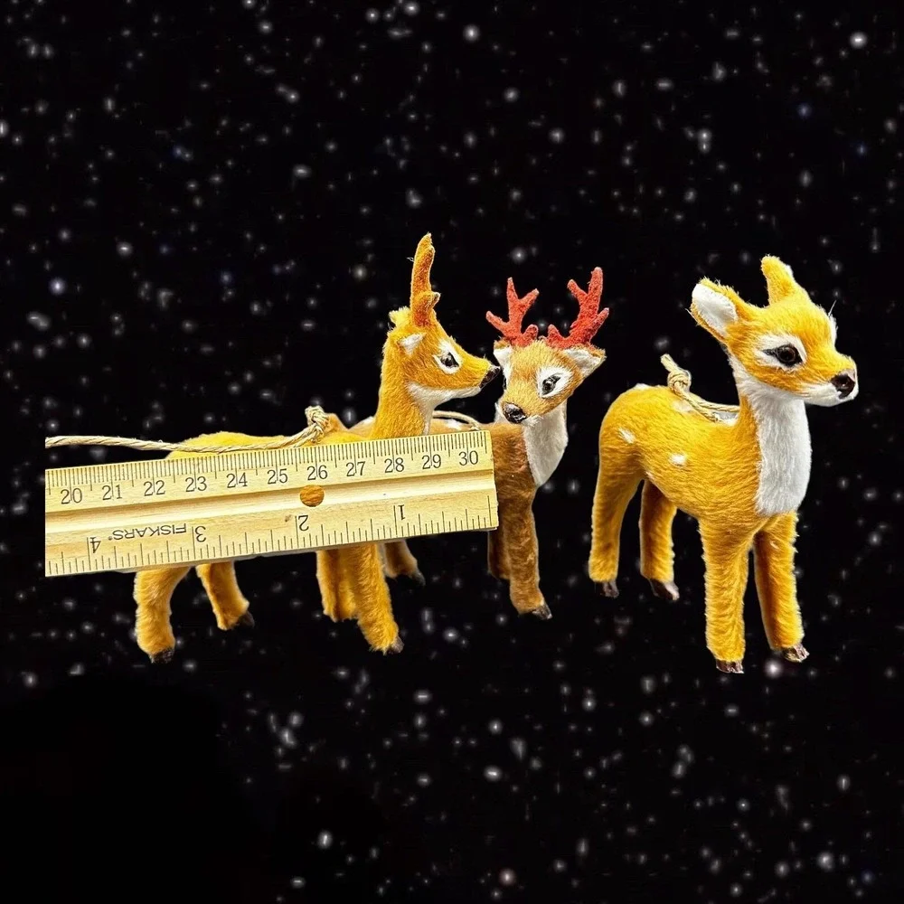 Target Reindeer Christmas Ornament Brown Deer Wondershop 3 Set 5